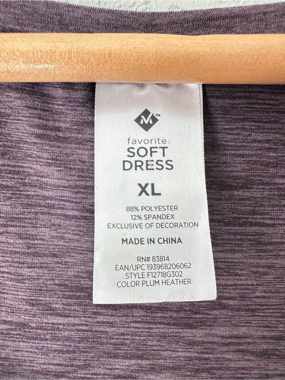 Soft Dress XL in Plum Heather